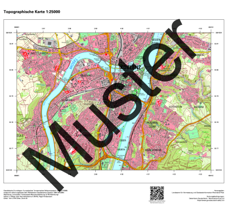 Digitale Topographische Karte 1:25 000 DTK25 (Auszug)