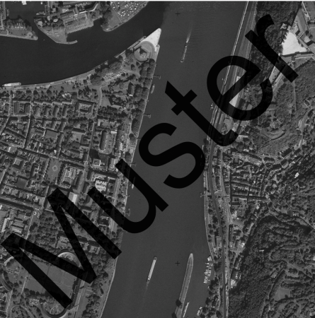 Historisches Orthofoto 1996: Georeferenziertes Luftbild mit Siedlungen, Straßen und Landschaft